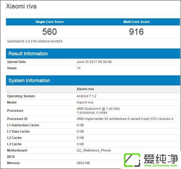 rivaСC(j)Geekbench